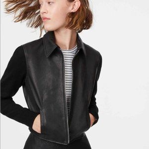 Club Monaco Leather + Wool Jacket